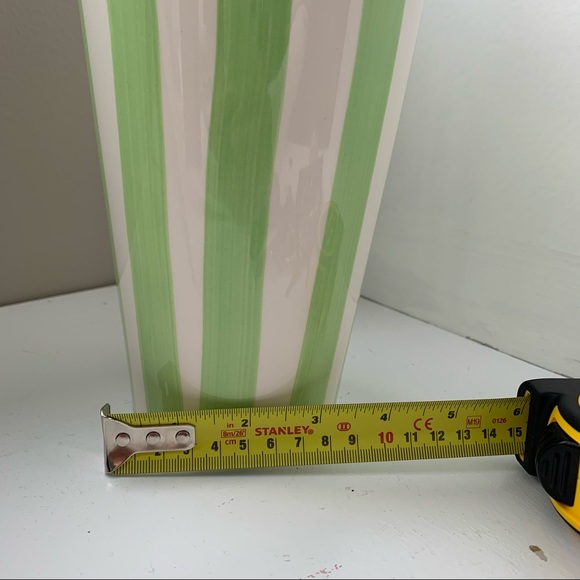 3 for $15 Green & White Striped Vase - Picture 6 of 6